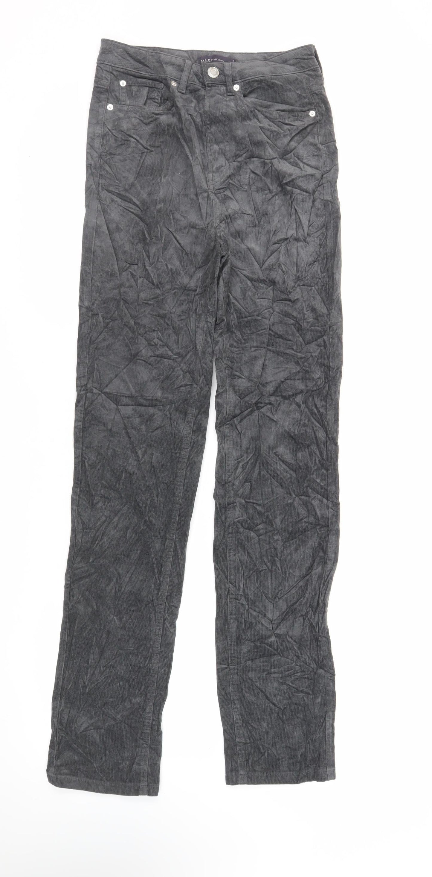 Womens UK Size 8 Marks and Spencer Regular Fit  Grey Trousers