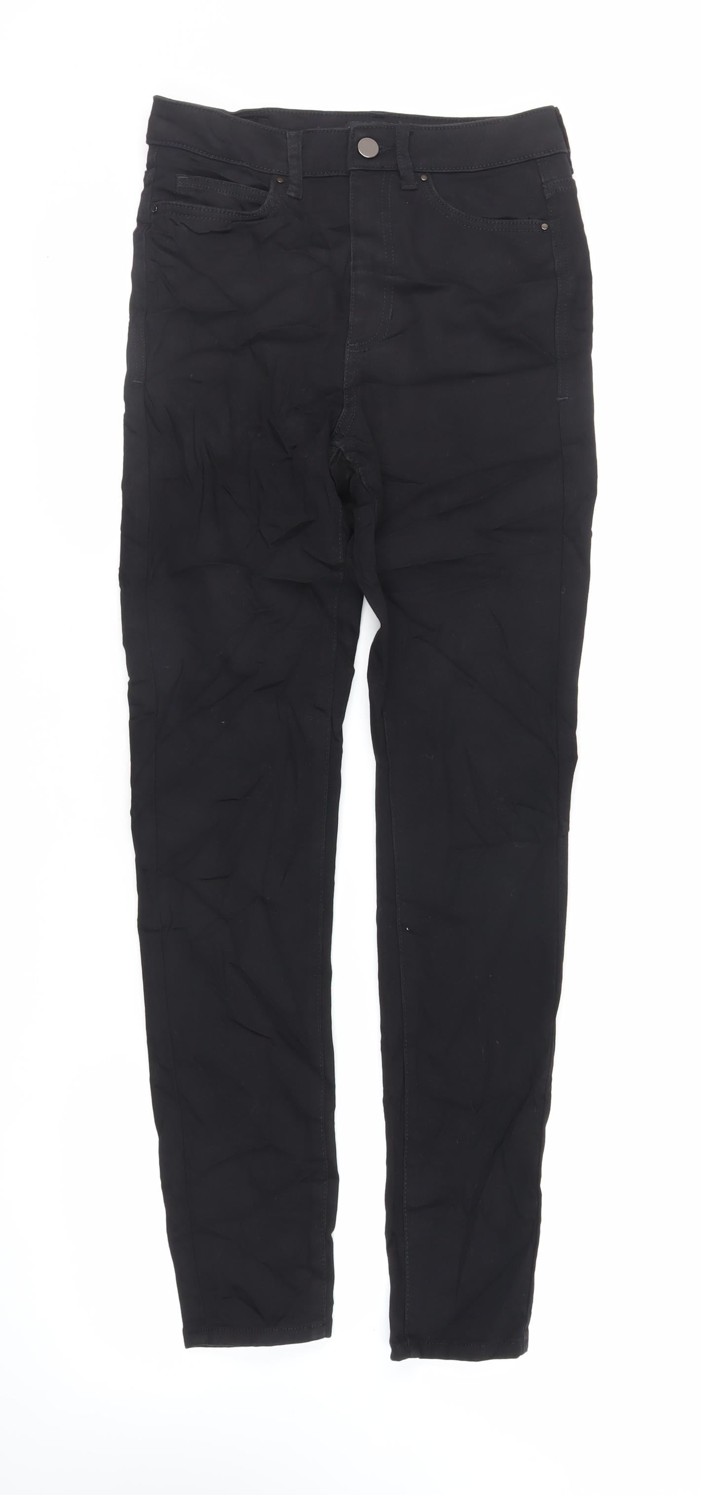 Autograph Womens Black Cotton Skinny Jeans Size 8 L31 in Regular Zip