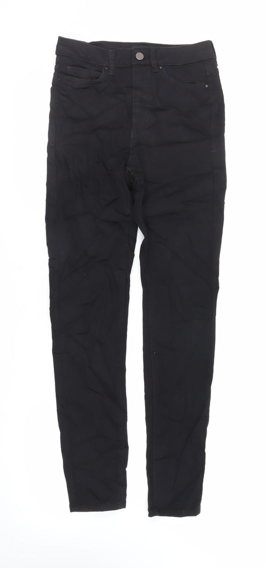 Autograph Womens Black Cotton Skinny Jeans Size 8 L31 in Regular Zip