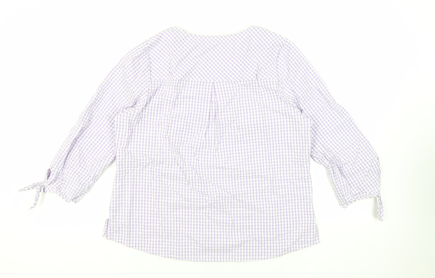 Womens UK Size 14 Cotton Traders Purple Basic Blouse