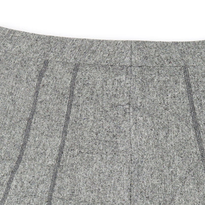 Platform Womens Grey Polyester Flare Skirt Size 12 Zip - Lined