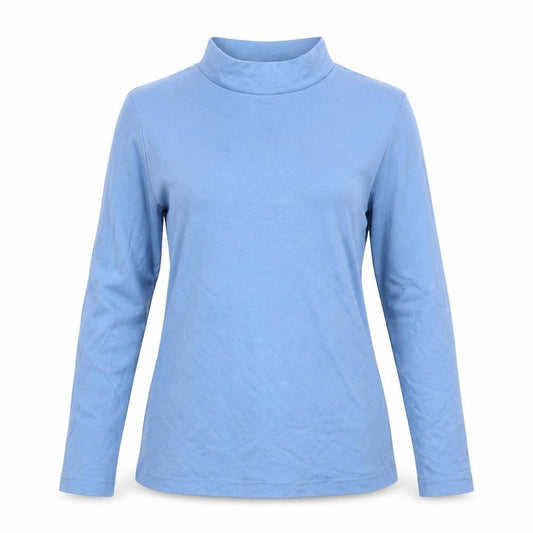 Womens UK Size 10 Damart Blue Jersey T-Shirt