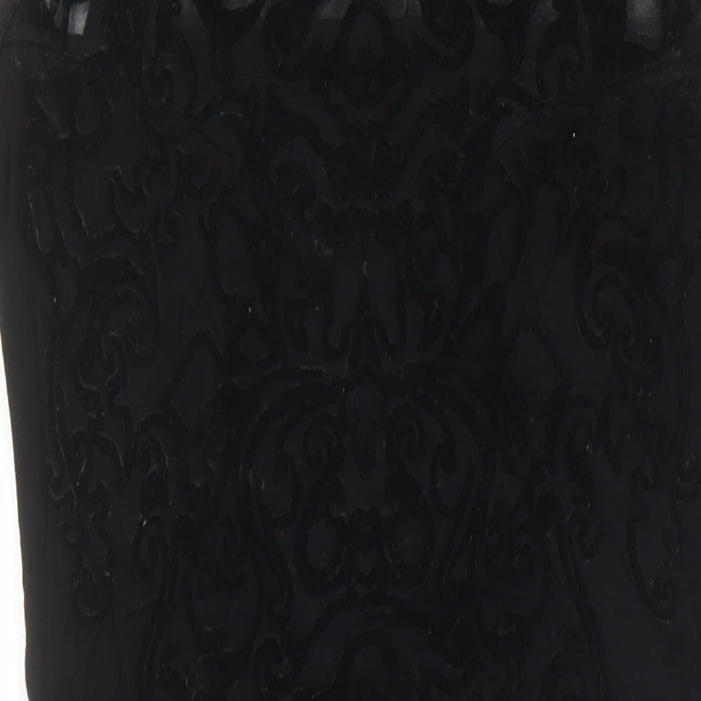 Boohoo Womens Black Polyester Pencil Dress Size 6 Mock Neck
