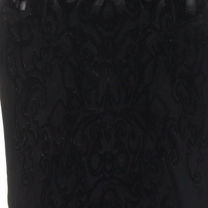 Boohoo Womens Black Polyester Pencil Dress Size 6 Mock Neck