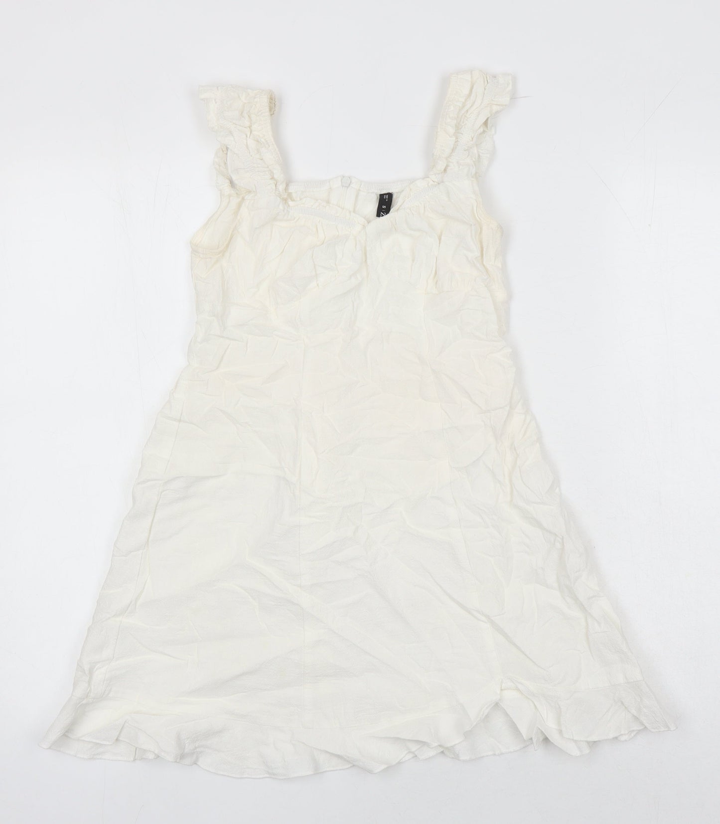 Womens UK Size 8 Zaful Ivory Tunic Blouse