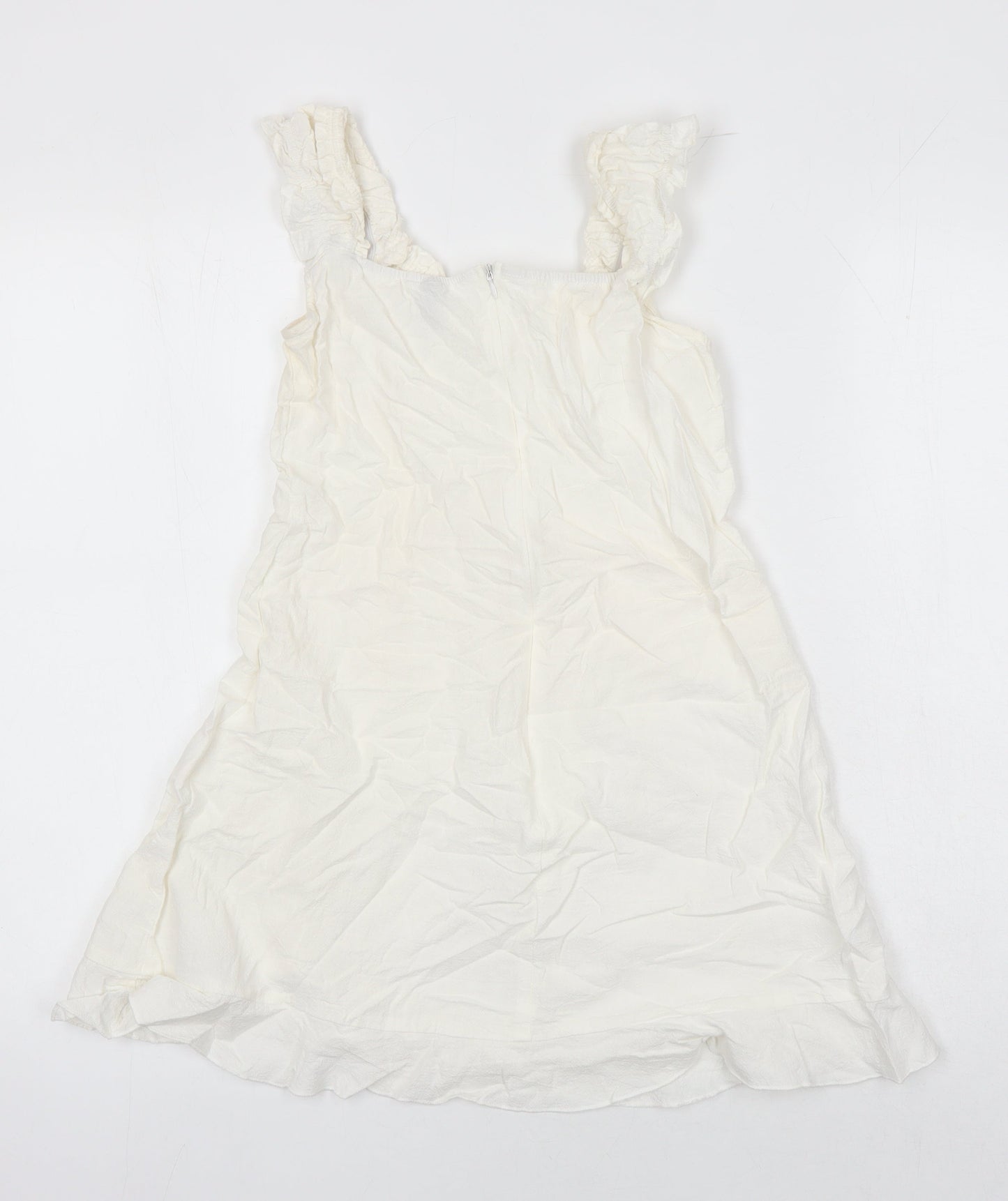 Womens UK Size 8 Zaful Ivory Tunic Blouse