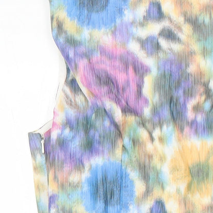 By Henry Holland Womens Multicoloured Floral Polyester Fit & Flare Size 12 Boat Neck
