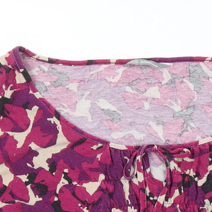 M&S Womens Multicoloured Geometric Viscose Tunic Blouse Size 18 Boat Neck