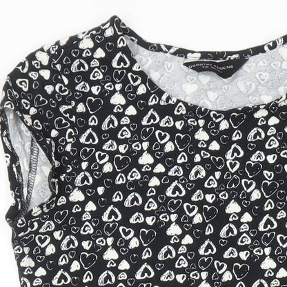 Dorothy Perkins Womens Multicoloured Geometric Cotton A-Line Size 8 Round Neck
