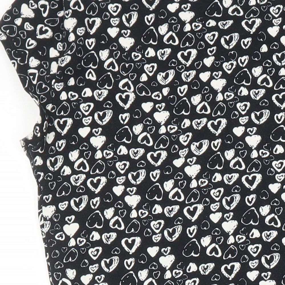 Dorothy Perkins Womens Multicoloured Geometric Cotton A-Line Size 8 Round Neck