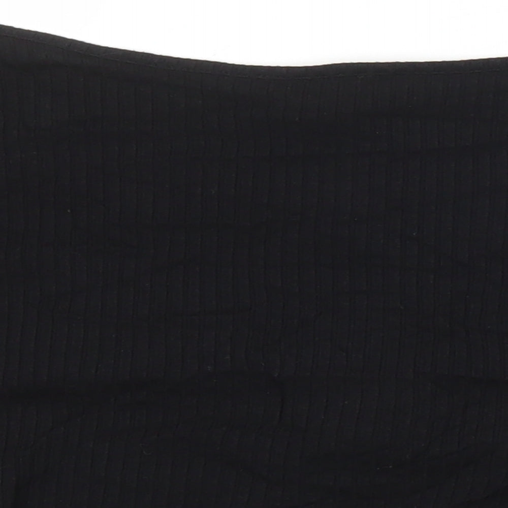 Womens UK Size 12 ASOS Black Cropped T-Shirt