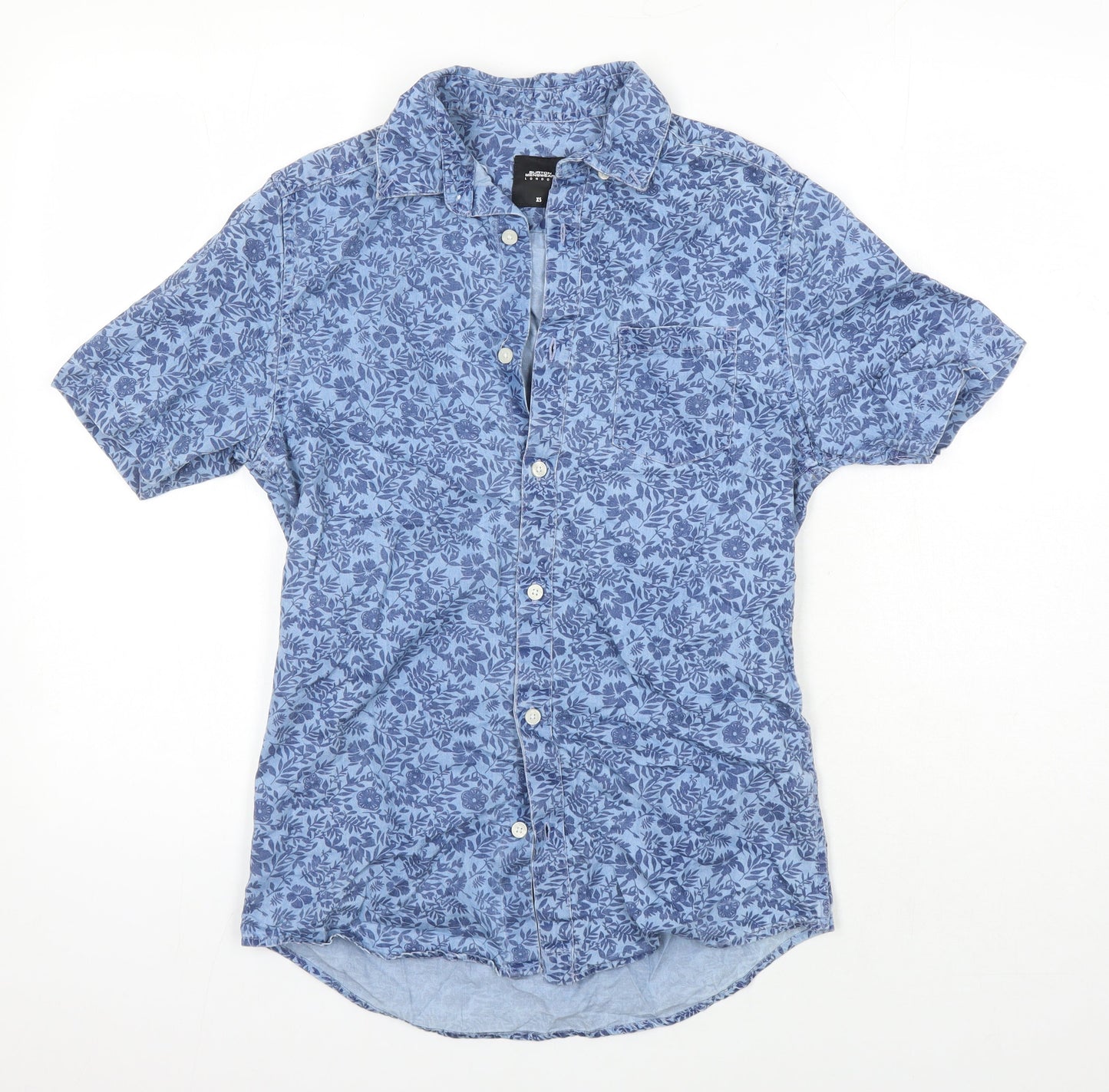 Burton Mens Blue Floral Cotton Button-Up Size XS Collared