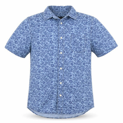 Burton Mens Blue Floral Cotton Button-Up Size XS Collared
