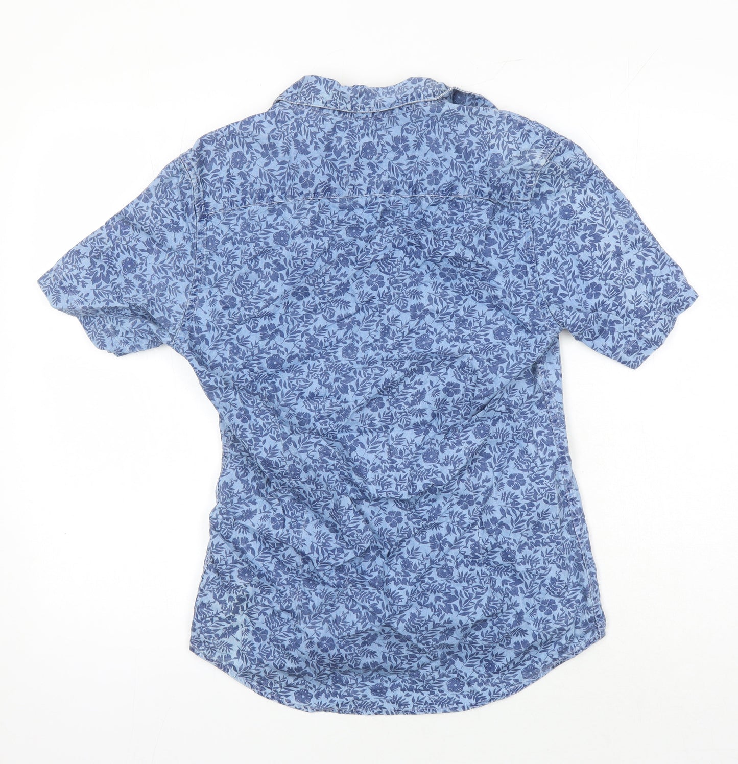 Burton Mens Blue Floral Cotton Button-Up Size XS Collared
