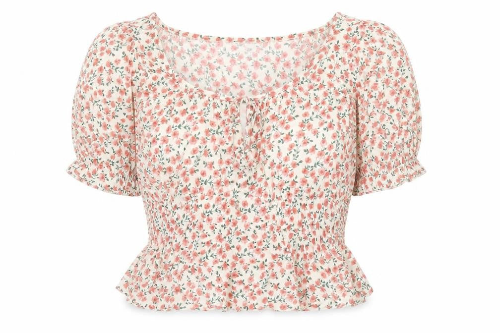 Womens UK Size 16 New Look Multicoloured Cropped Blouse