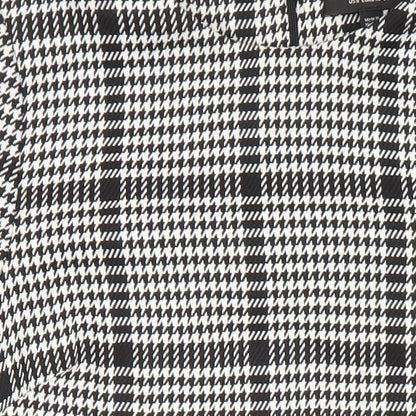 Dorothy Perkins Womens Multicoloured Check Polyester Shift Size 12 Round Neck - Pockets