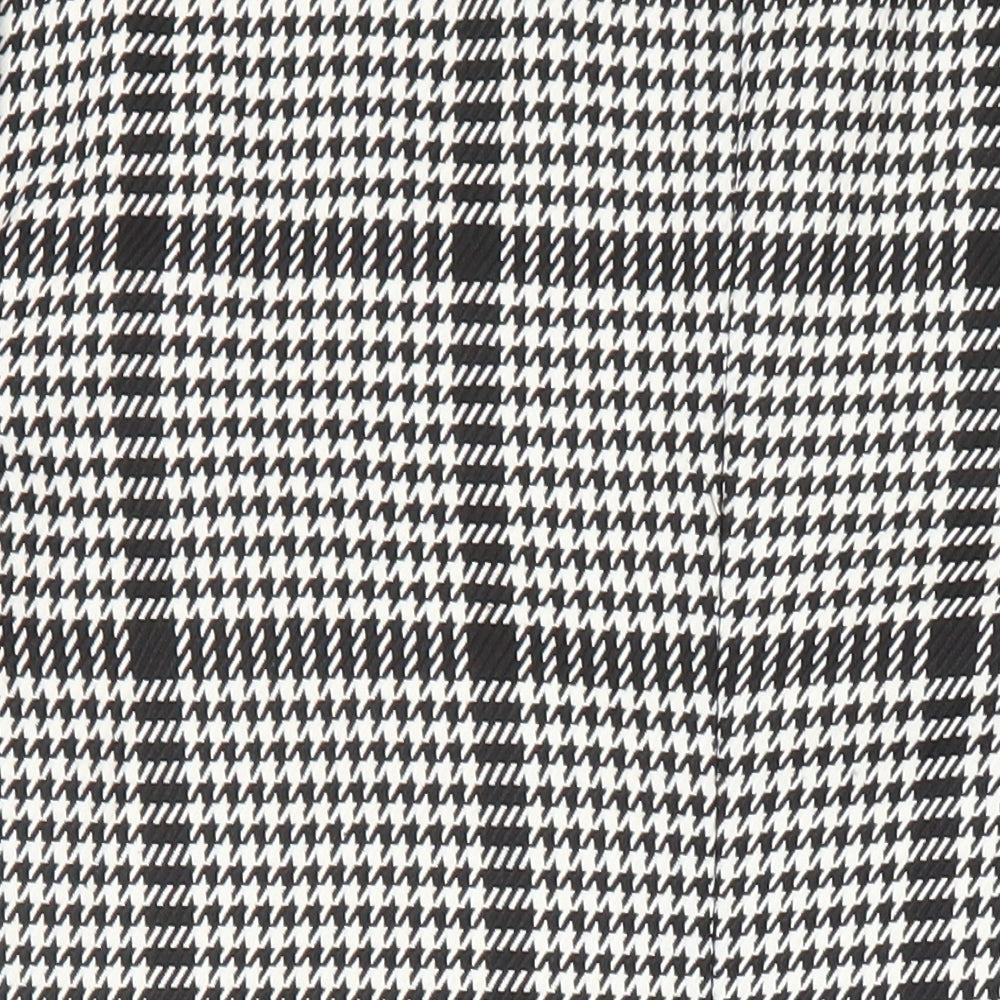 Dorothy Perkins Womens Multicoloured Check Polyester Shift Size 12 Round Neck - Pockets
