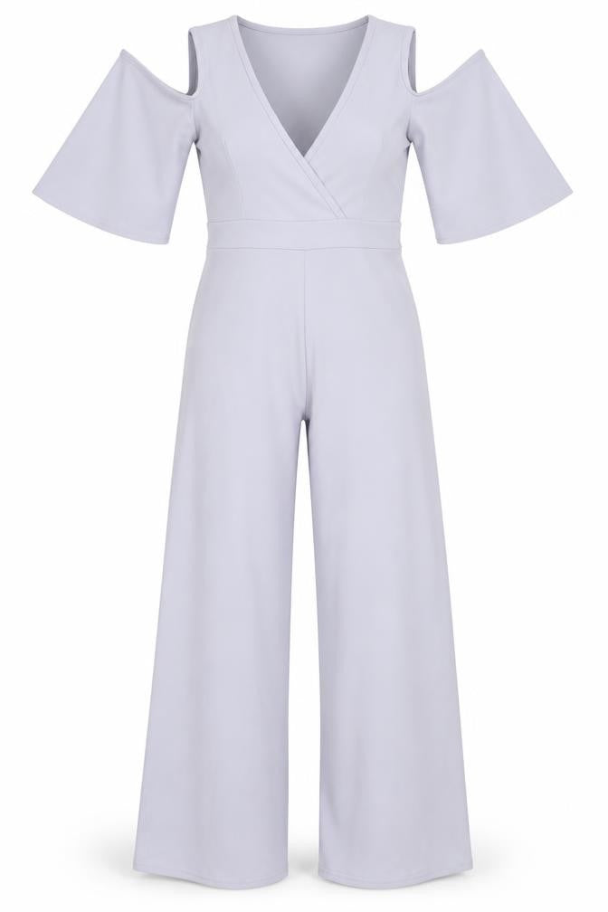 Womens UK Size 4 Boohoo One-Piece Purple Jumpsuit