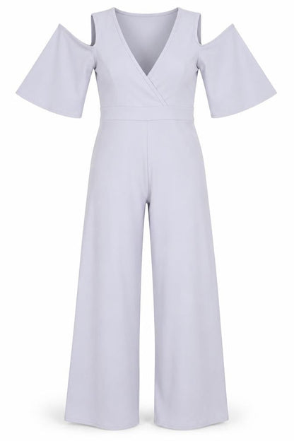 Womens UK Size 4 Boohoo One-Piece Purple Jumpsuit