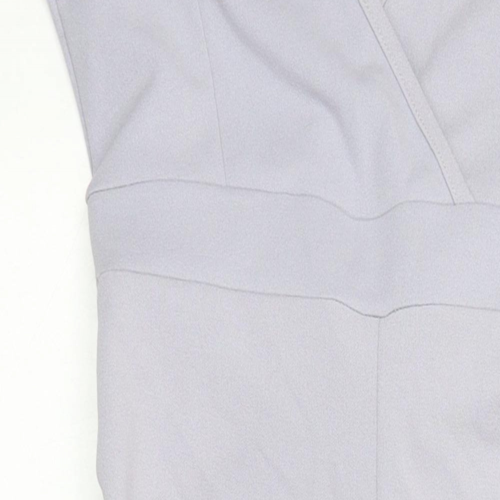 Boohoo Womens Purple Ikat Polyester Jumpsuit One-Piece Size 4 L27 in