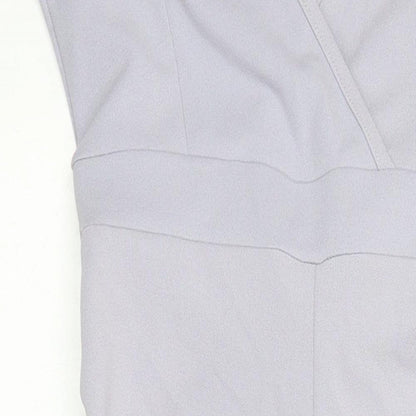 Boohoo Womens Purple Ikat Polyester Jumpsuit One-Piece Size 4 L27 in