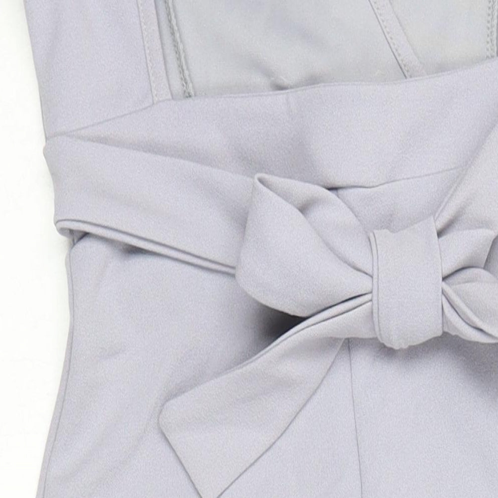 Boohoo Womens Purple Ikat Polyester Jumpsuit One-Piece Size 4 L27 in