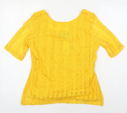 Womens UK Size 14 Dorothy Perkins Yellow Tunic Blouse