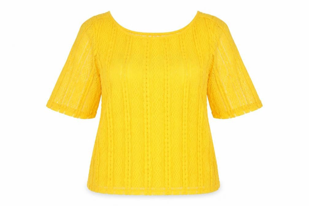Womens UK Size 14 Dorothy Perkins Yellow Tunic Blouse