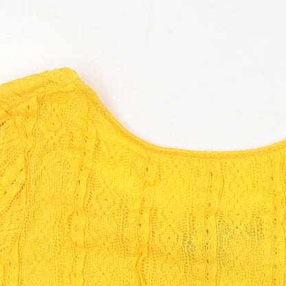 Womens UK Size 14 Dorothy Perkins Yellow Tunic Blouse