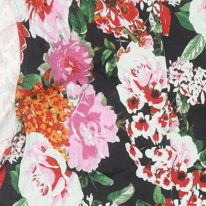 Capsule Womens Ivory Floral Viscose Ringer T-Shirt Size 20 Round Neck