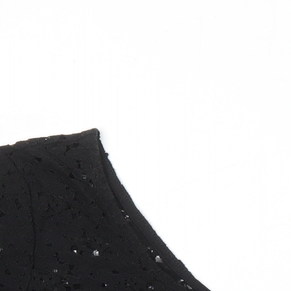 Womens UK Size 10 NEXT Black Tunic Blouse