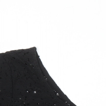 Womens UK Size 10 NEXT Black Tunic Blouse