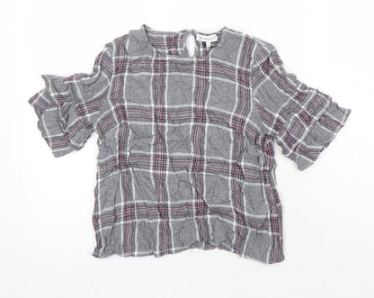 Womens UK Size 8 Warehouse Multicoloured Ringer Blouse