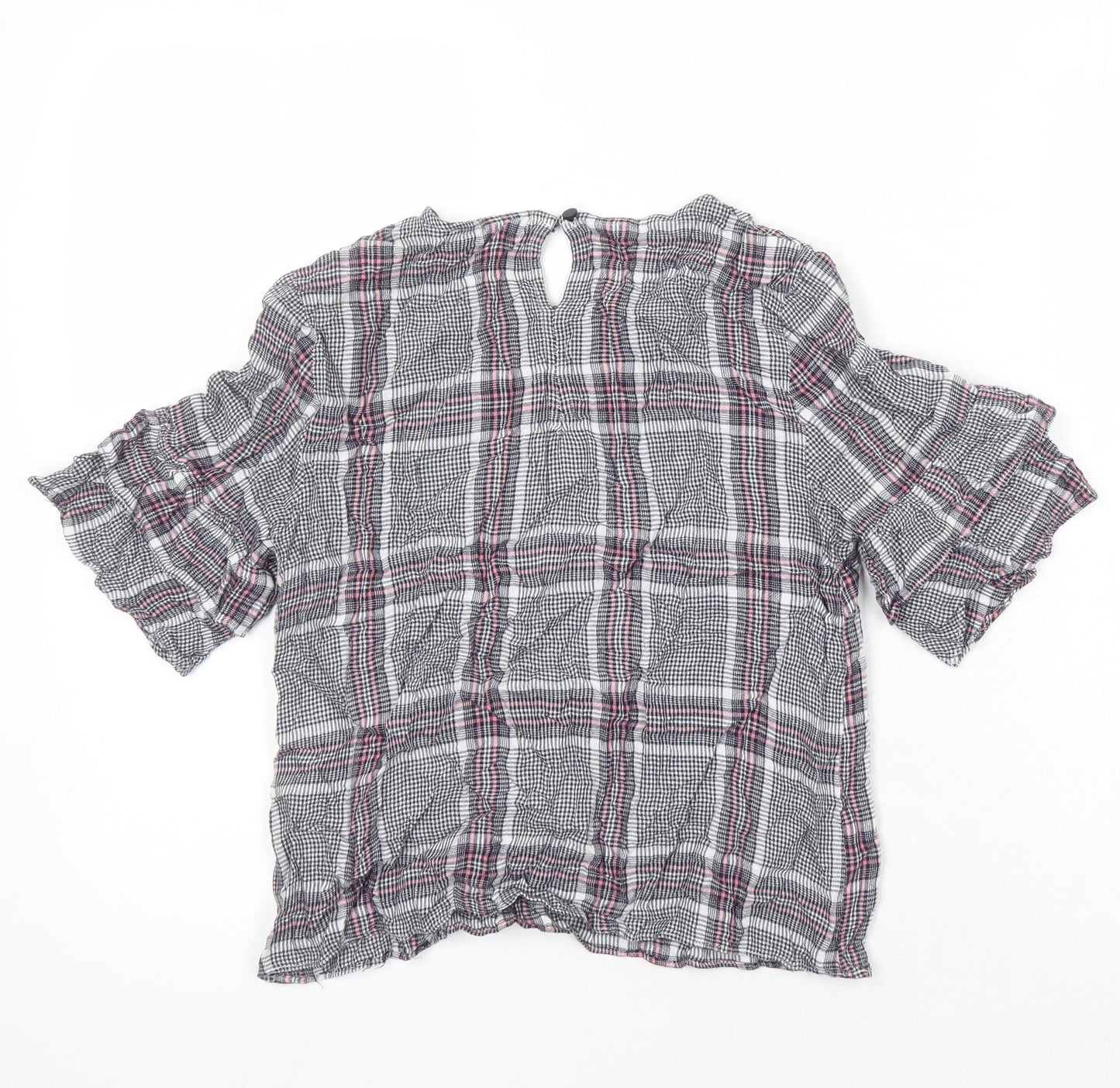 Womens UK Size 8 Warehouse Multicoloured Ringer Blouse
