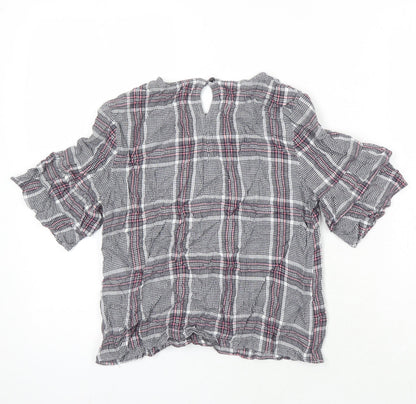 Womens UK Size 8 Warehouse Multicoloured Ringer Blouse