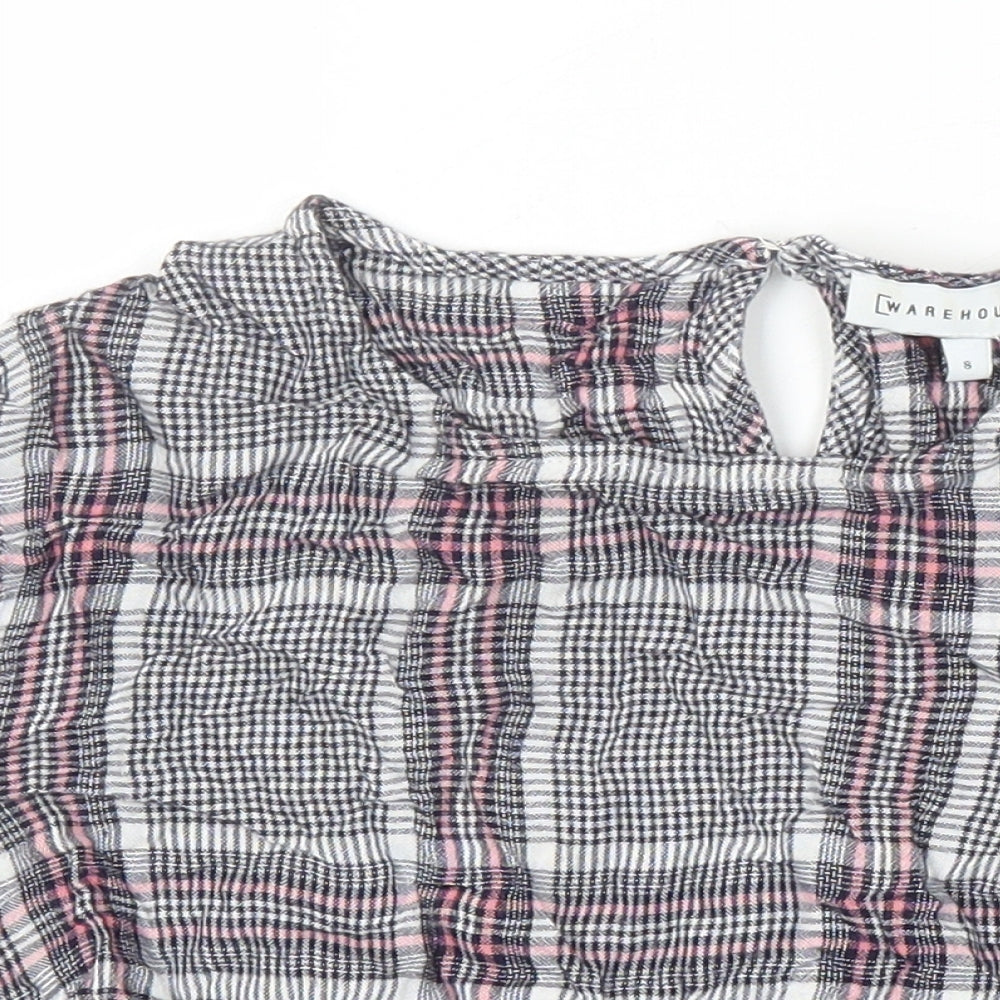 Womens UK Size 8 Warehouse Multicoloured Ringer Blouse