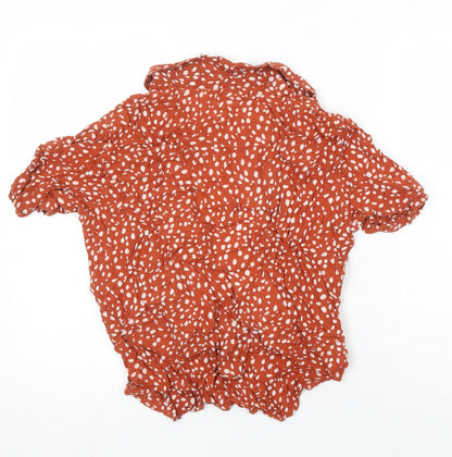 Womens UK Size 16 New Look Brown Tunic Blouse