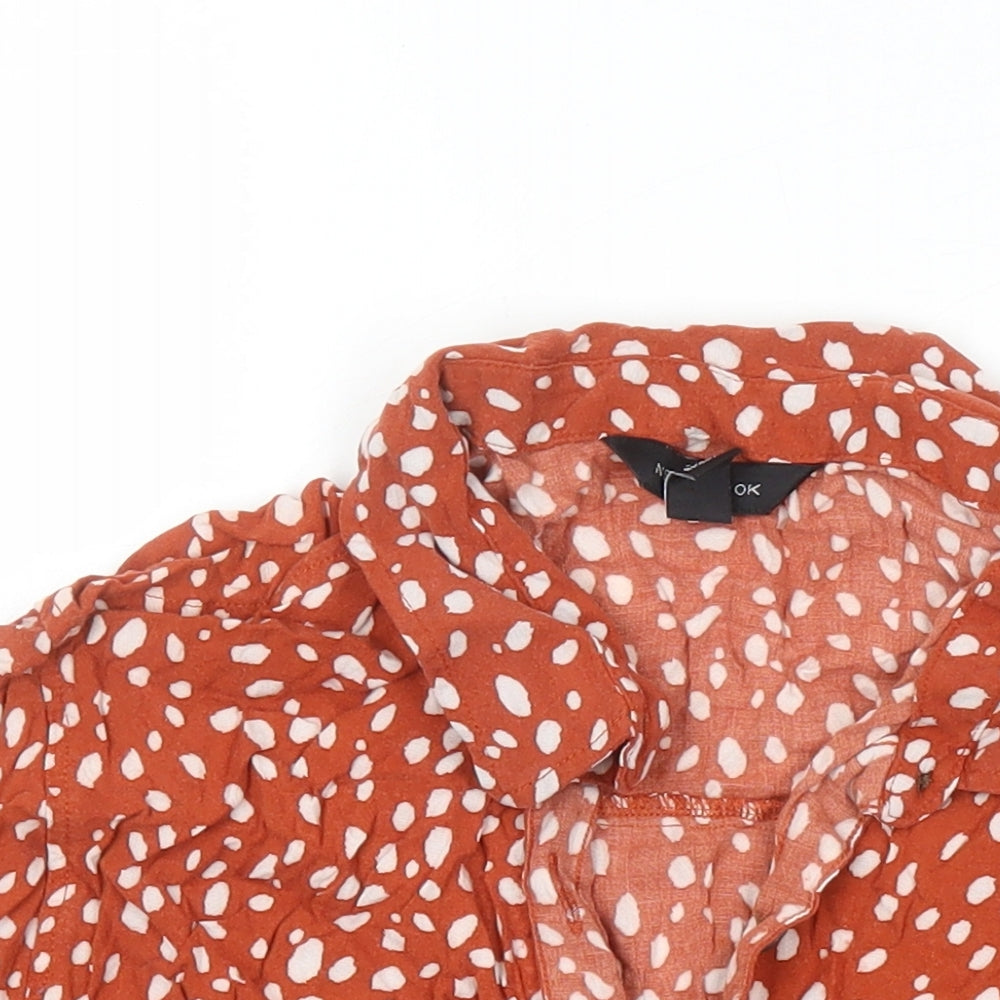 Womens UK Size 16 New Look Brown Tunic Blouse