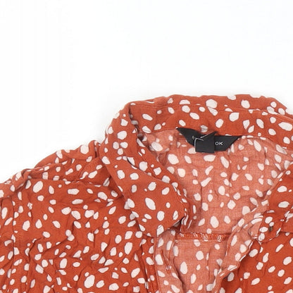 Womens UK Size 16 New Look Brown Tunic Blouse
