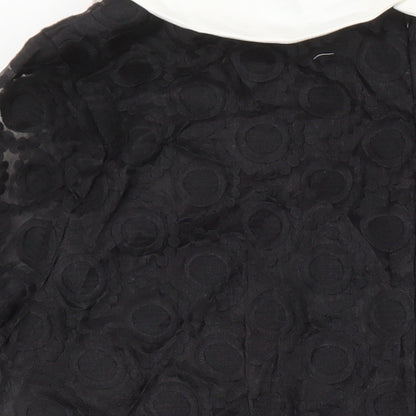 Millie Mackintosh Womens Black Polyester Shift Size 14 Collared