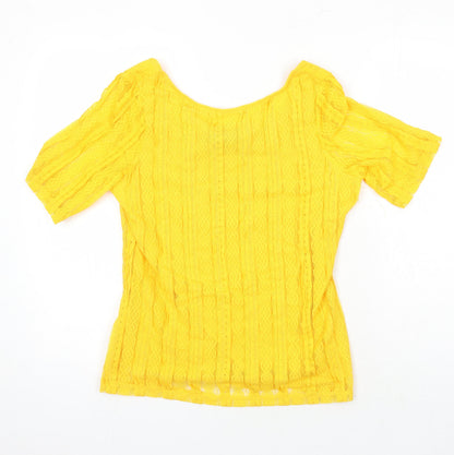 Womens UK Size 14 Dorothy Perkins Yellow Tunic Blouse