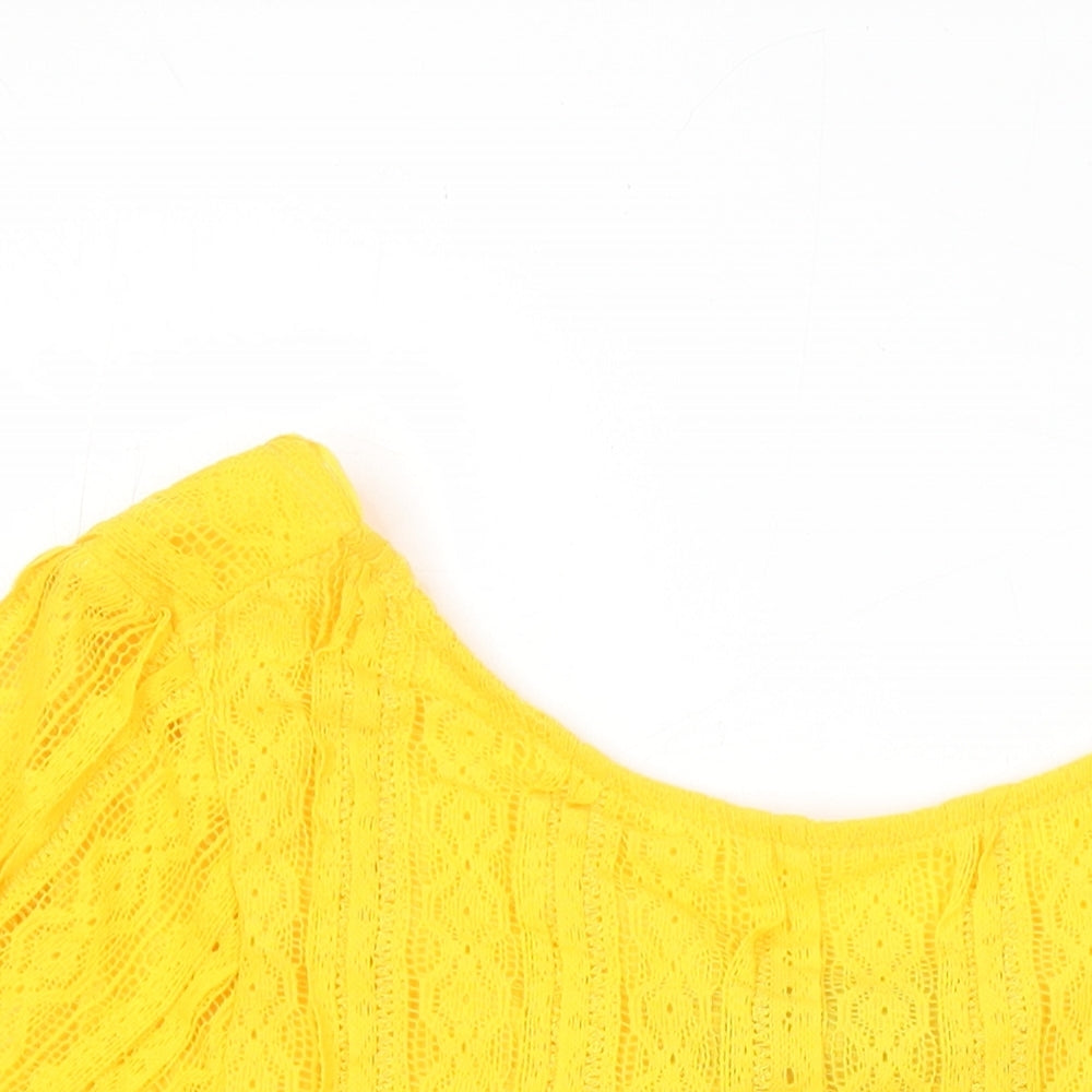 Womens UK Size 14 Dorothy Perkins Yellow Tunic Blouse