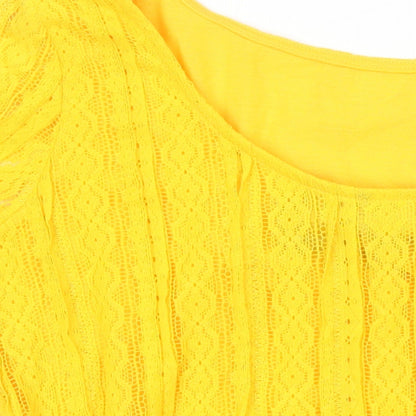 Womens UK Size 14 Dorothy Perkins Yellow Tunic Blouse