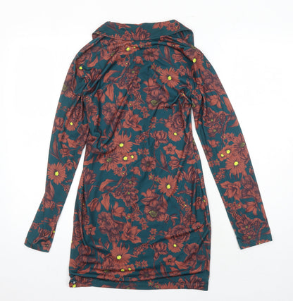 Womens UK Size S Zara Multicoloured Tunic Blouse
