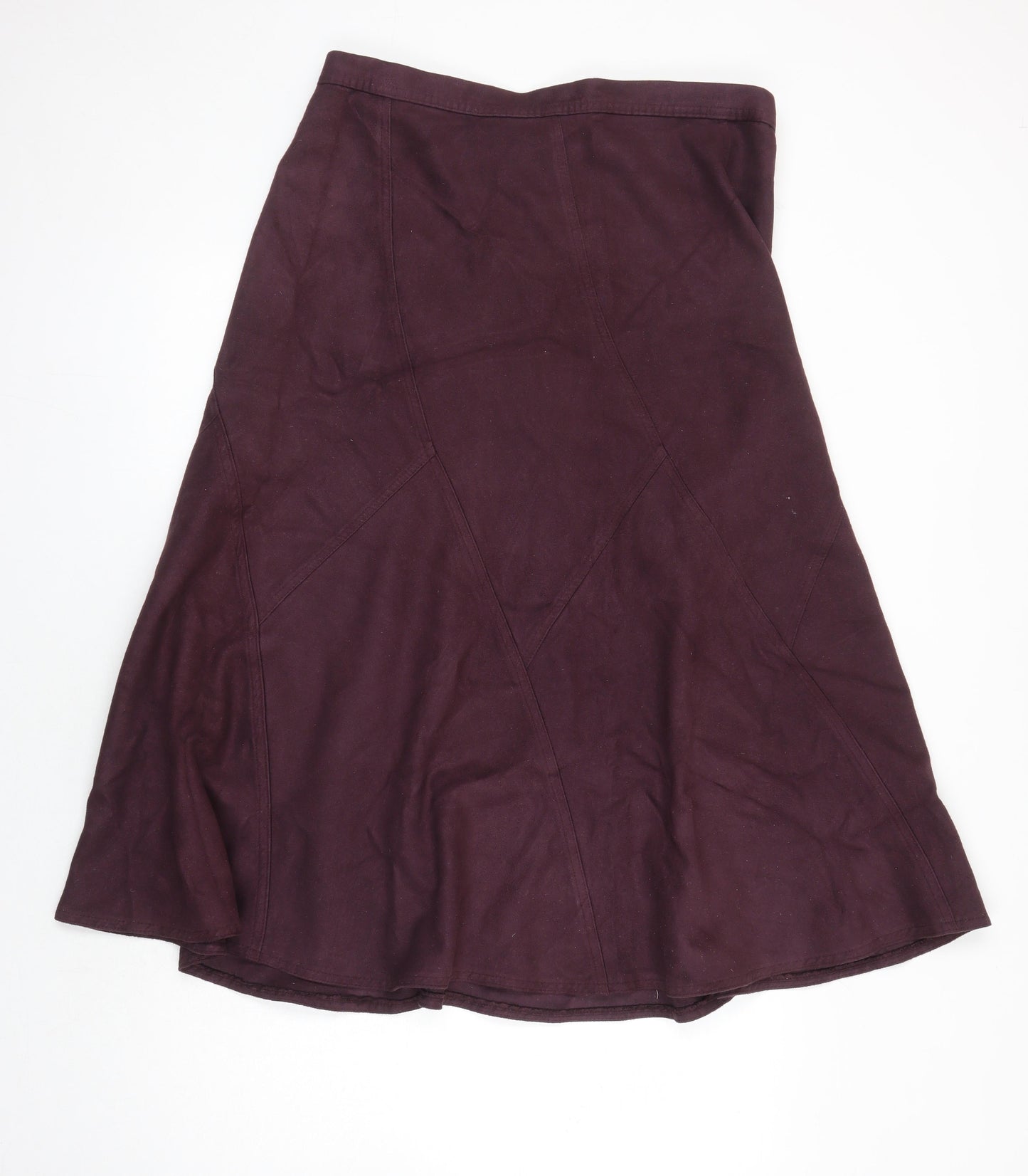 Marks and Spencer Womens Purple Polyester A-Line Skirt Size 16