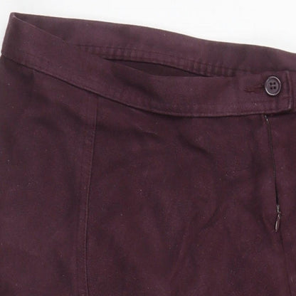 Marks and Spencer Womens Purple Polyester A-Line Skirt Size 16