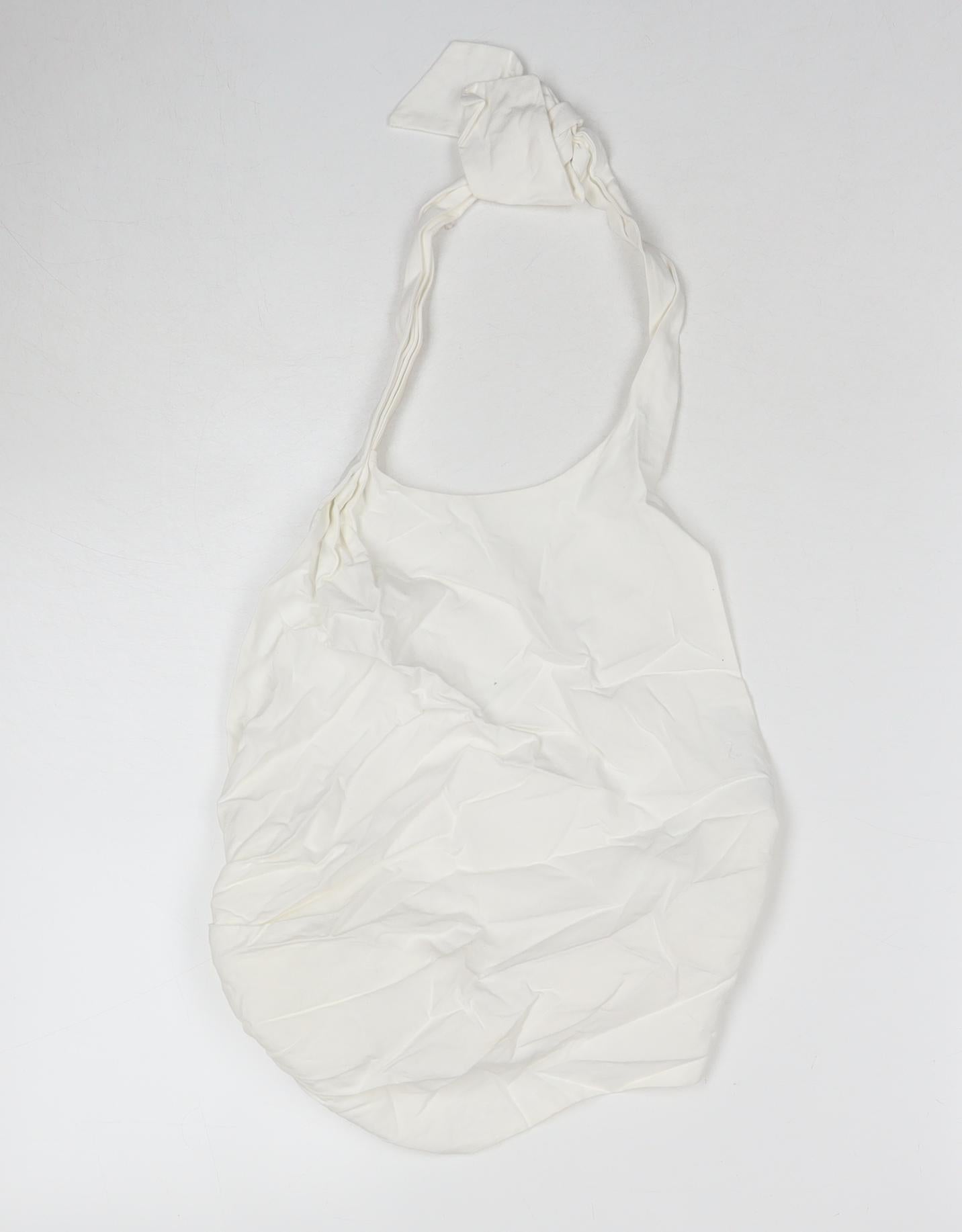 Womens UK Size S Zara White Basic Tank