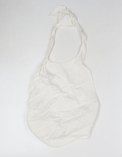 Womens UK Size S Zara White Basic Tank