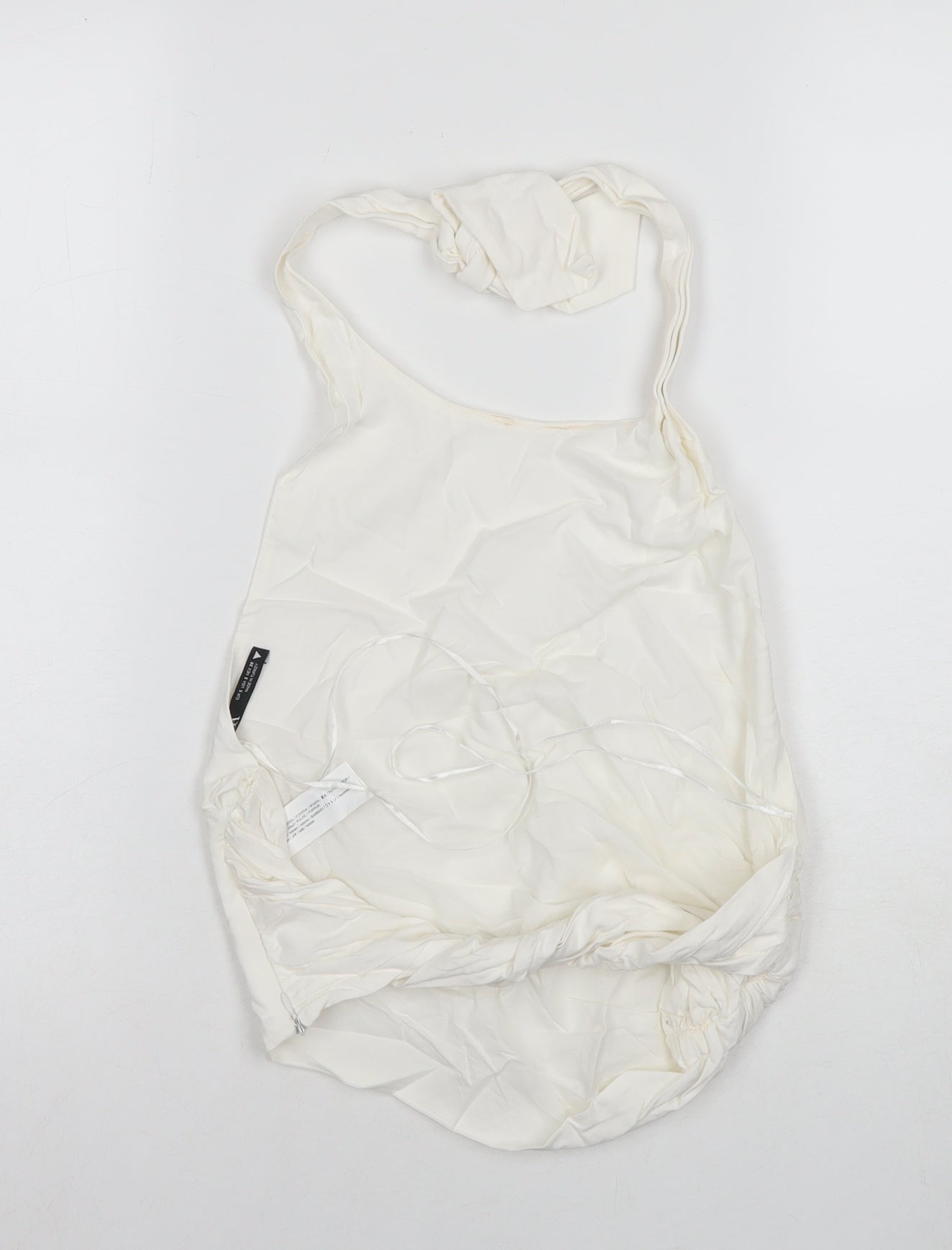Womens UK Size S Zara White Basic Tank