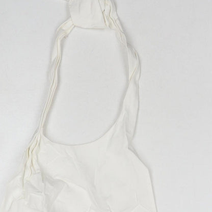 Womens UK Size S Zara White Basic Tank